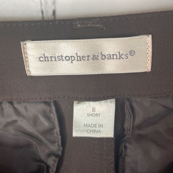 Christopher & Banks Brown Bootcut Pants Size 8 SHORT - Picture 5 of 9